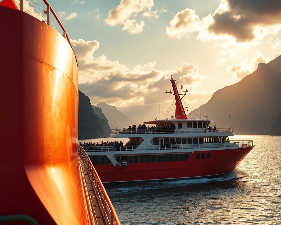 Hurtigruten Schiffsseite Backbord Steuerbord