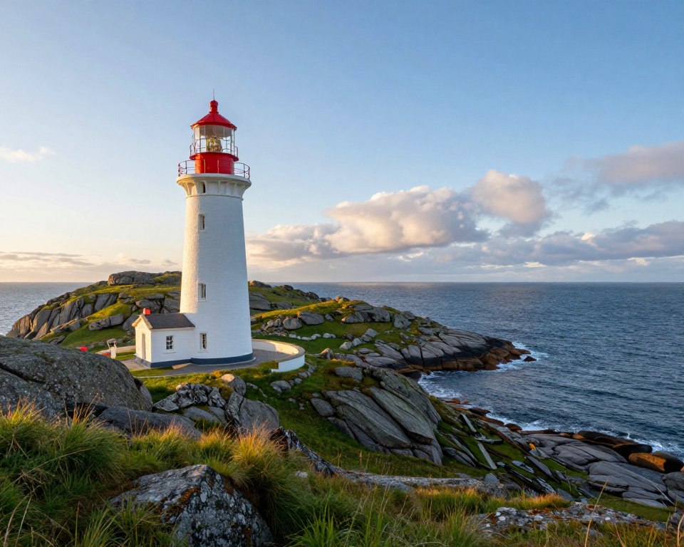 Lindesnes Leuchtturm an der Norwegen Küste