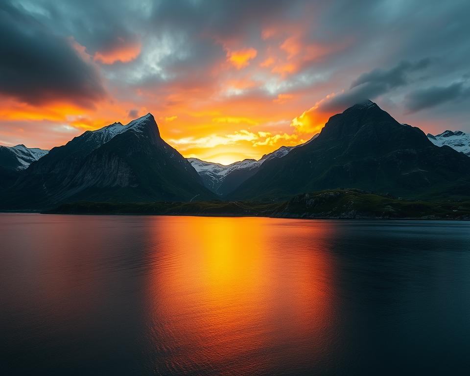 Mitternachtssonne in Norwegen