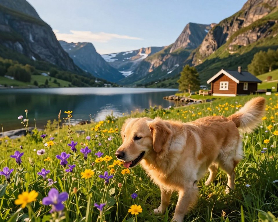 Norwegen Hund Sommer Reise