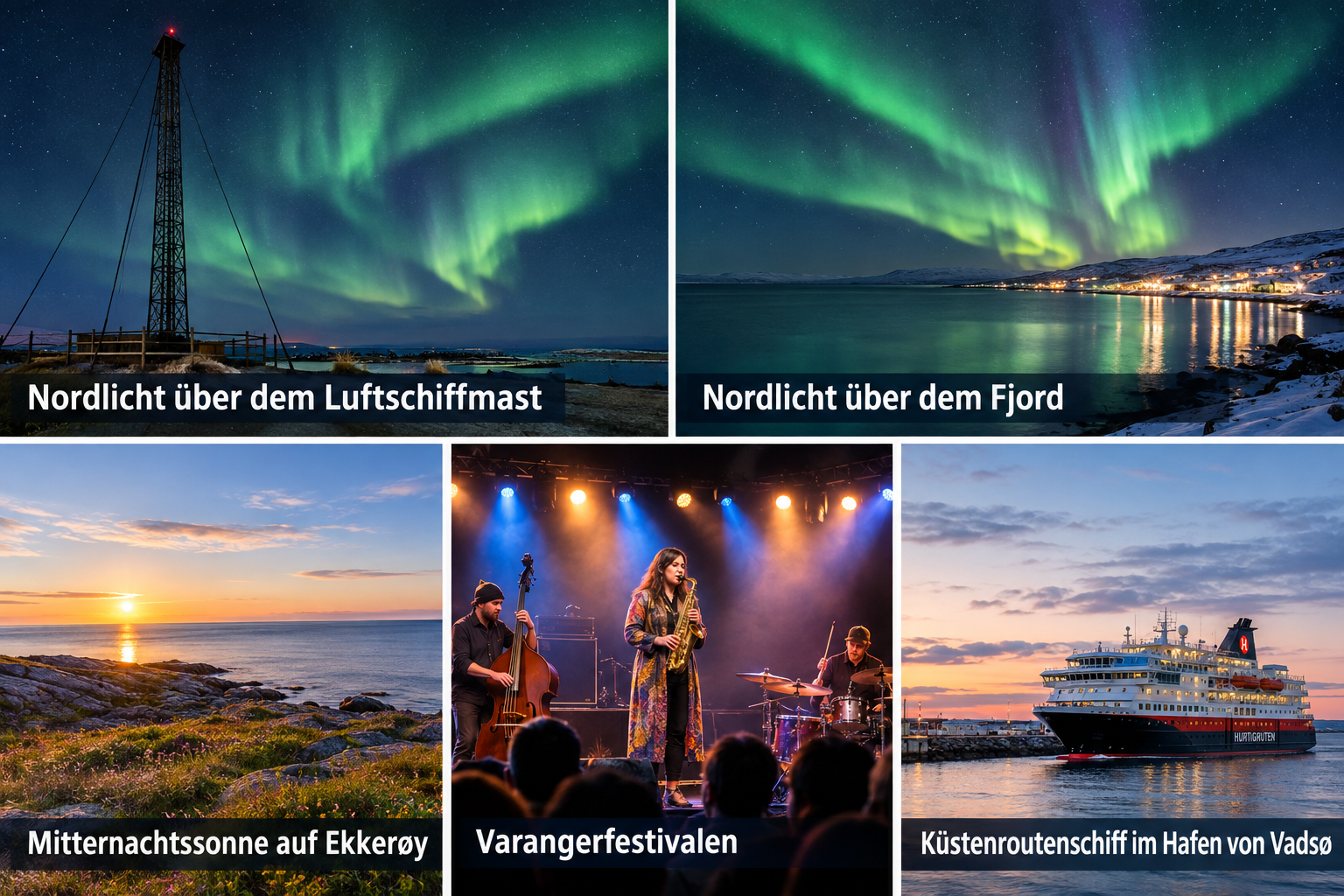 Bildcollage: Besondere Erlebnisse in Vadsø